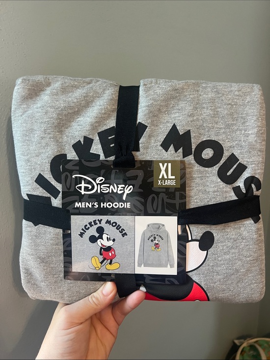 Disney Other - Disney Gray and Red Mickey Mouse Men's Hoodie XL